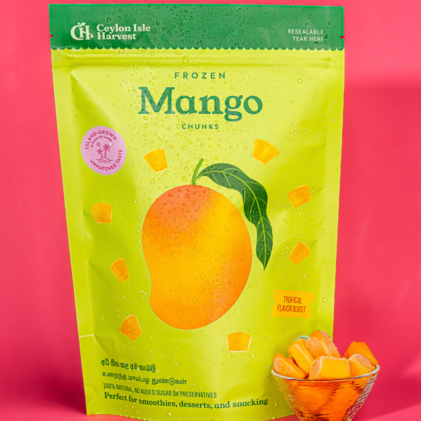 Premium Frozen Mango Chunks | Ready-to-Use | 500g