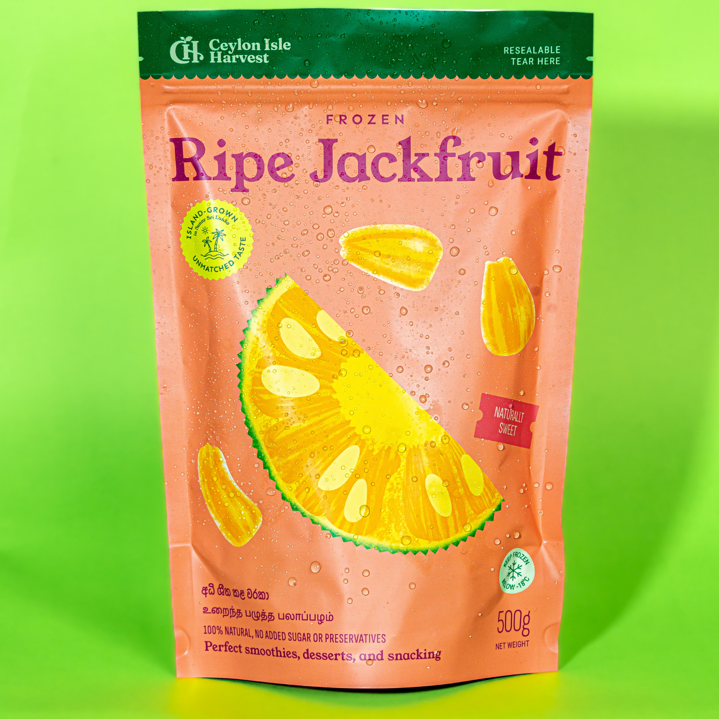 Frozen Ripe Jackfruit Bulbs | Ready-to-Eat & Blend | 500g